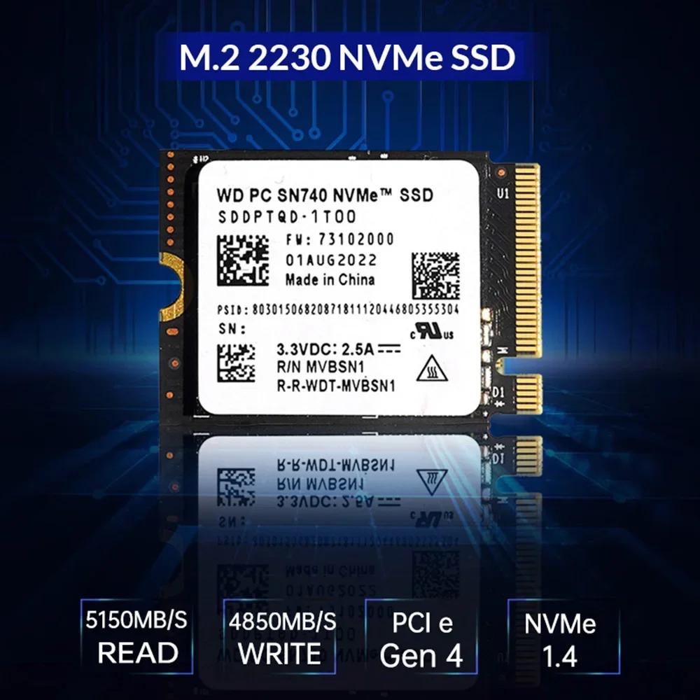   WD NVMe M.2 2230 PCIe 4x4 SSD, ũμƮ ǽ  X ǽ Ʈ 3  ũ ROG ALLY, SN740, 2TB, 1TB